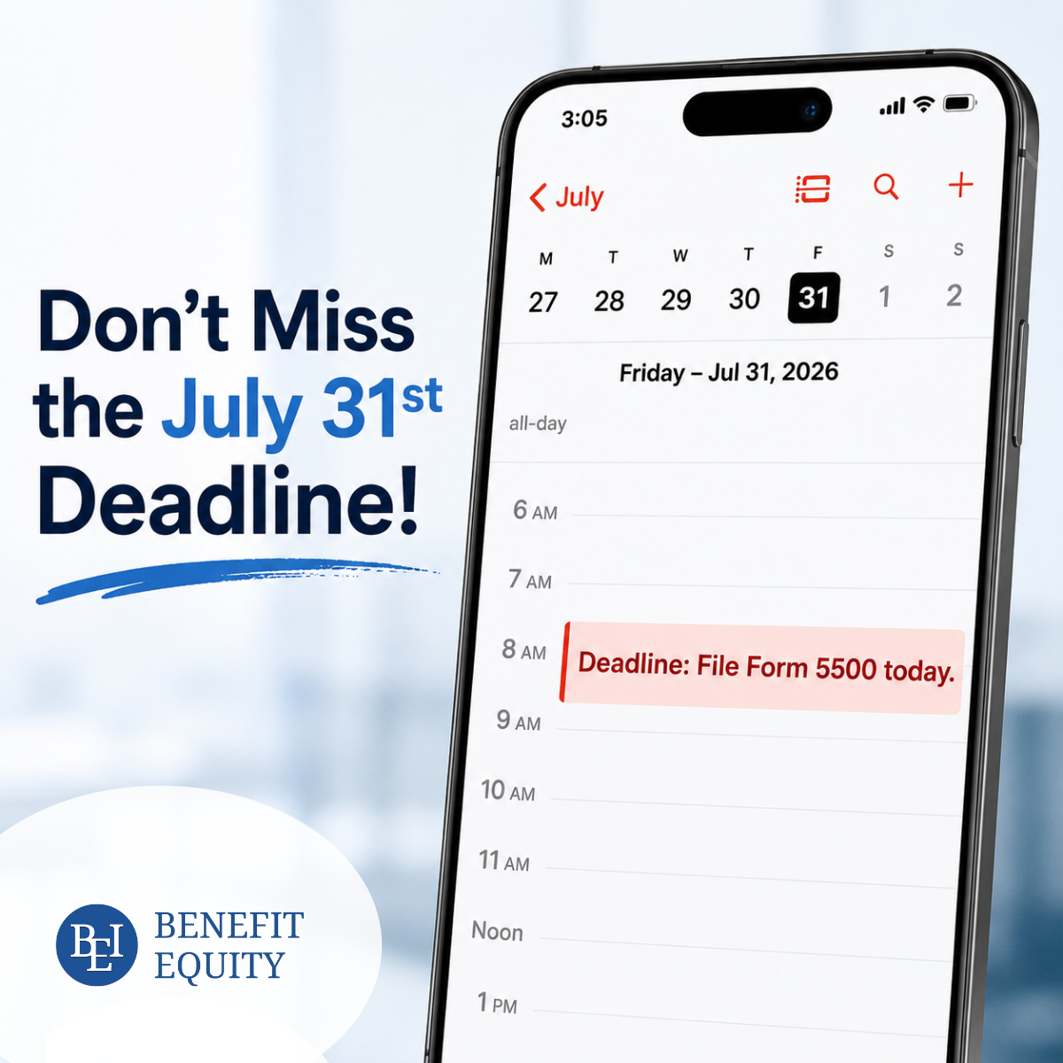 Form 5500 Deadline Is Quickly Approaching—Filing Late Can Be Expensive!